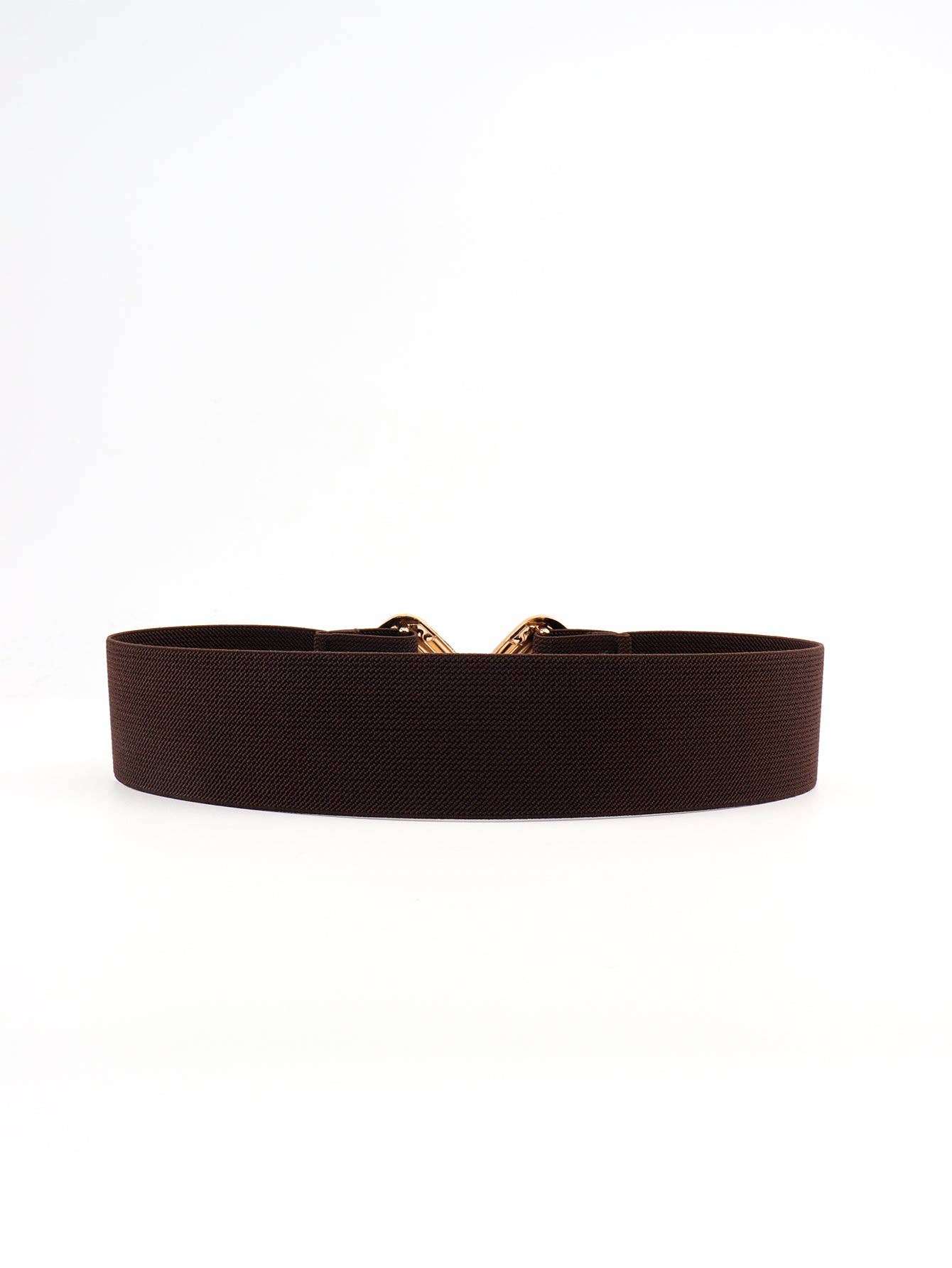 Kustom Kreations Goods - Geometric Buckle Elastic Wide Belt: Red / One Size