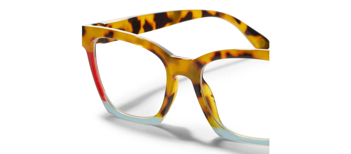 Peepers - Birdie (Blue Light): Peepfetti Tortoise Colorblock / Reading / 2.50