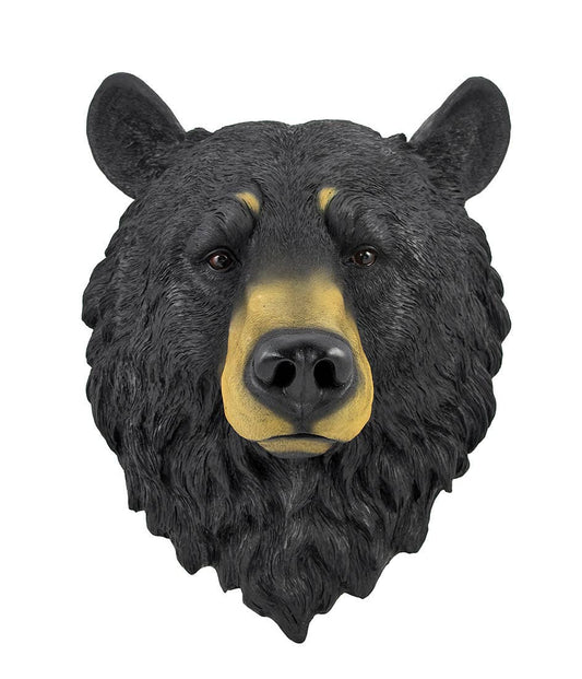 Zeckos - 16 Inch Black Bear Head Bust Poly-Resin Wall Hanging