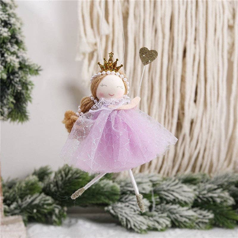 Ekartini - Angel Plush Ornament Antlers Hat Cute Classic Cartoon Reusable: PURPLE