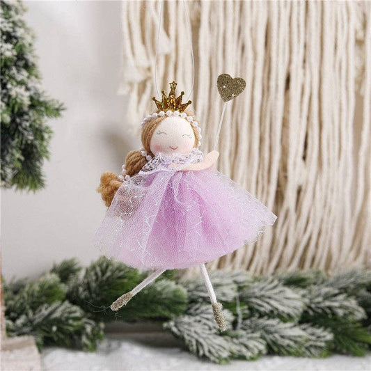 Ekartini - Angel Plush Ornament Antlers Hat Cute Classic Cartoon Reusable: PURPLE