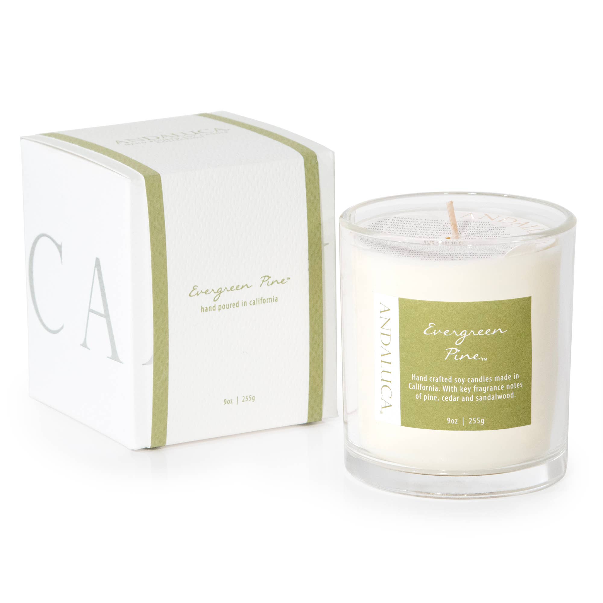 Andaluca Evergreen Pine 9 oz Candle - Thumbnail 2