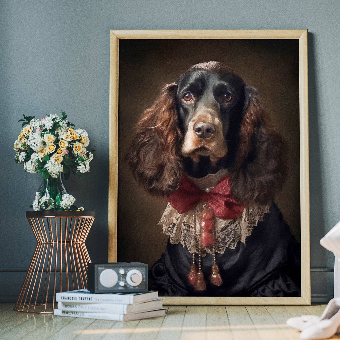 Ink & Drop - Brown Cocker Spaniel Portrait Print: 11 ¾ x 15 ¾ in | 30x40 cm / Matte