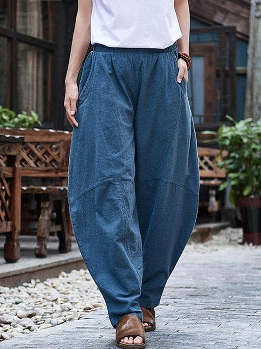 UZ Wholesale Store - Vintage Solid Bloomers: NAVY BLUE / FREE SIZE