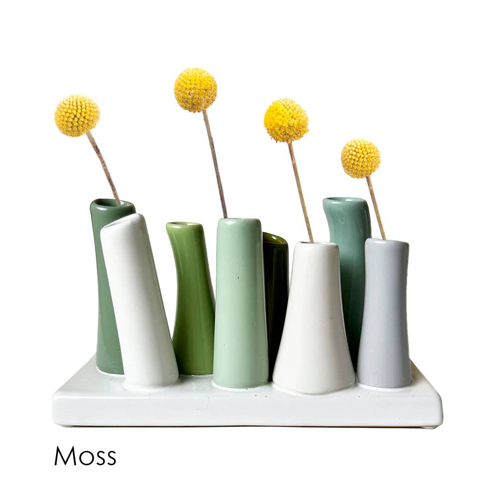 Chive - Pooley Modern Bud Vase For Flowers: Chartreuse