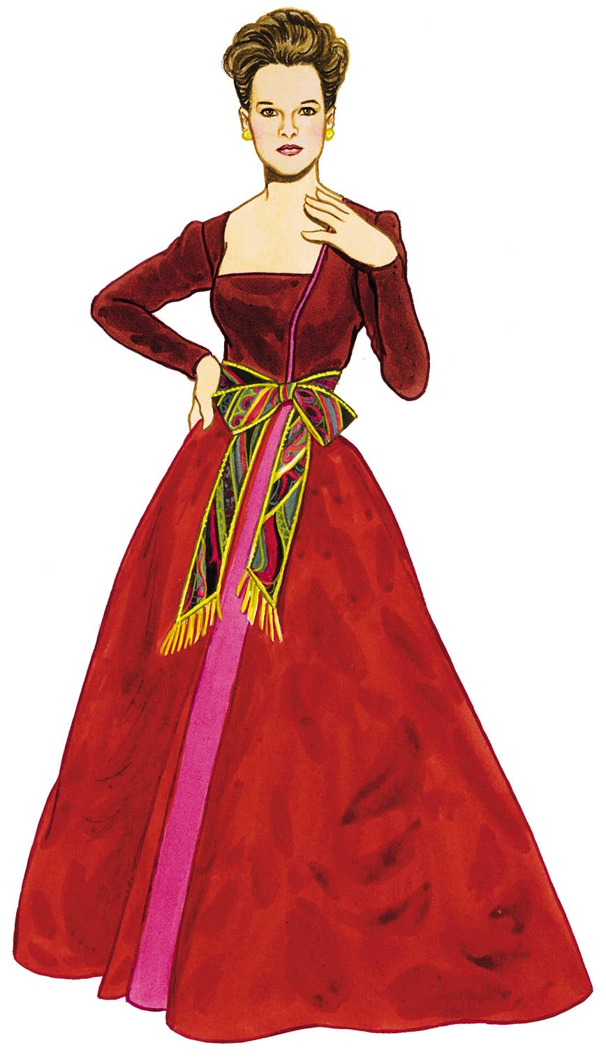 MOMENTS IN THYME - 1992 Bob Mackle Evening Gown.