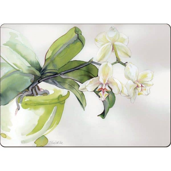 CounterArt/Highland Home/Thirstystone/CoasterStone - Cala Home White Orchid Decorative Hardboard Placemat