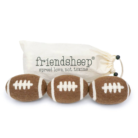 Friendsheep - Football Eco Wool Dryer Balls - GAME DAY: PACKAGE FREE