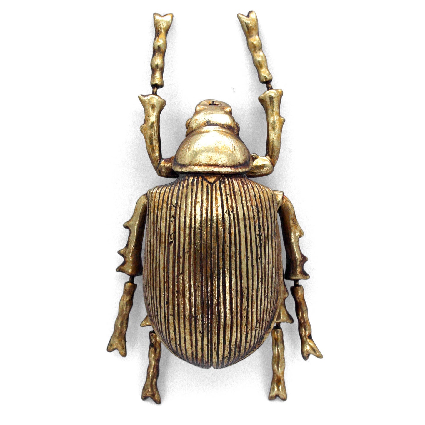 Modern World by Contrast Inc. - Gold Leafed Beetle Wall Decor - Wall Mountable