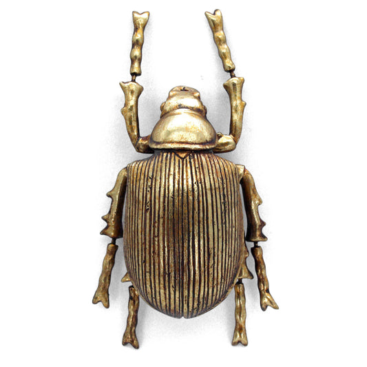 Modern World by Contrast Inc. - Gold Leafed Beetle Wall Decor - Wall Mountable