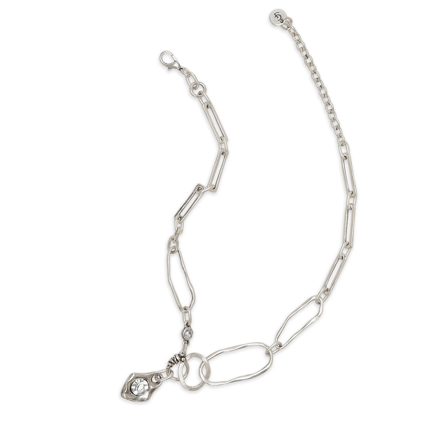 Chanour - Handmade Crystal Pewter Necklace - 3935