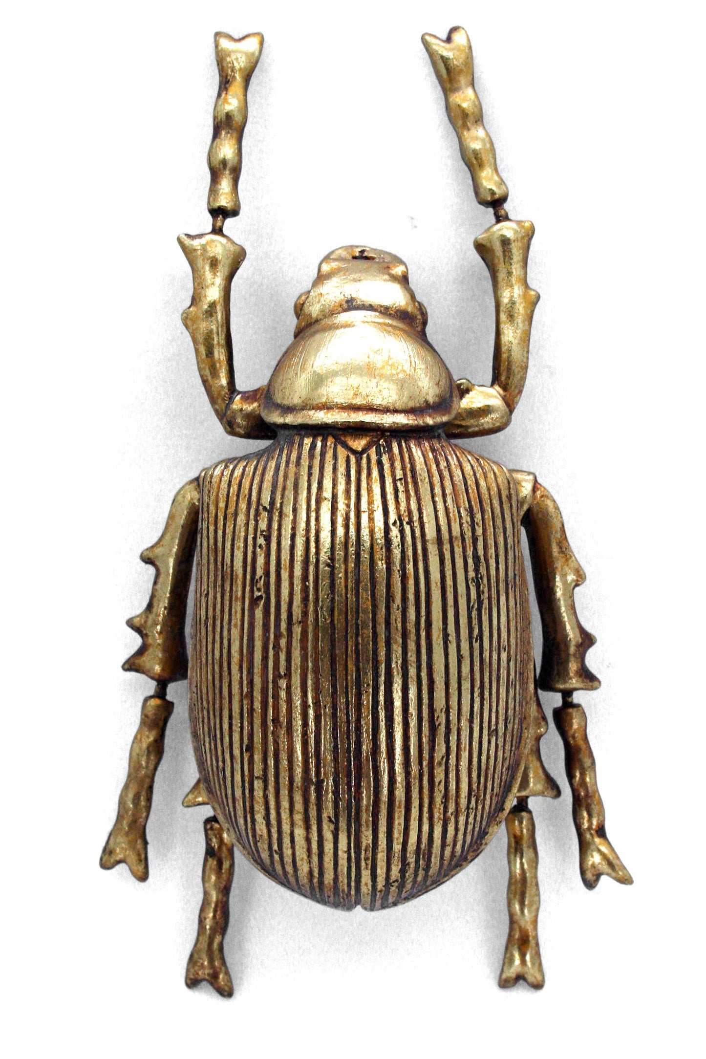 Modern World by Contrast Inc. - Gold Leafed Beetle Wall Decor - Wall Mountable