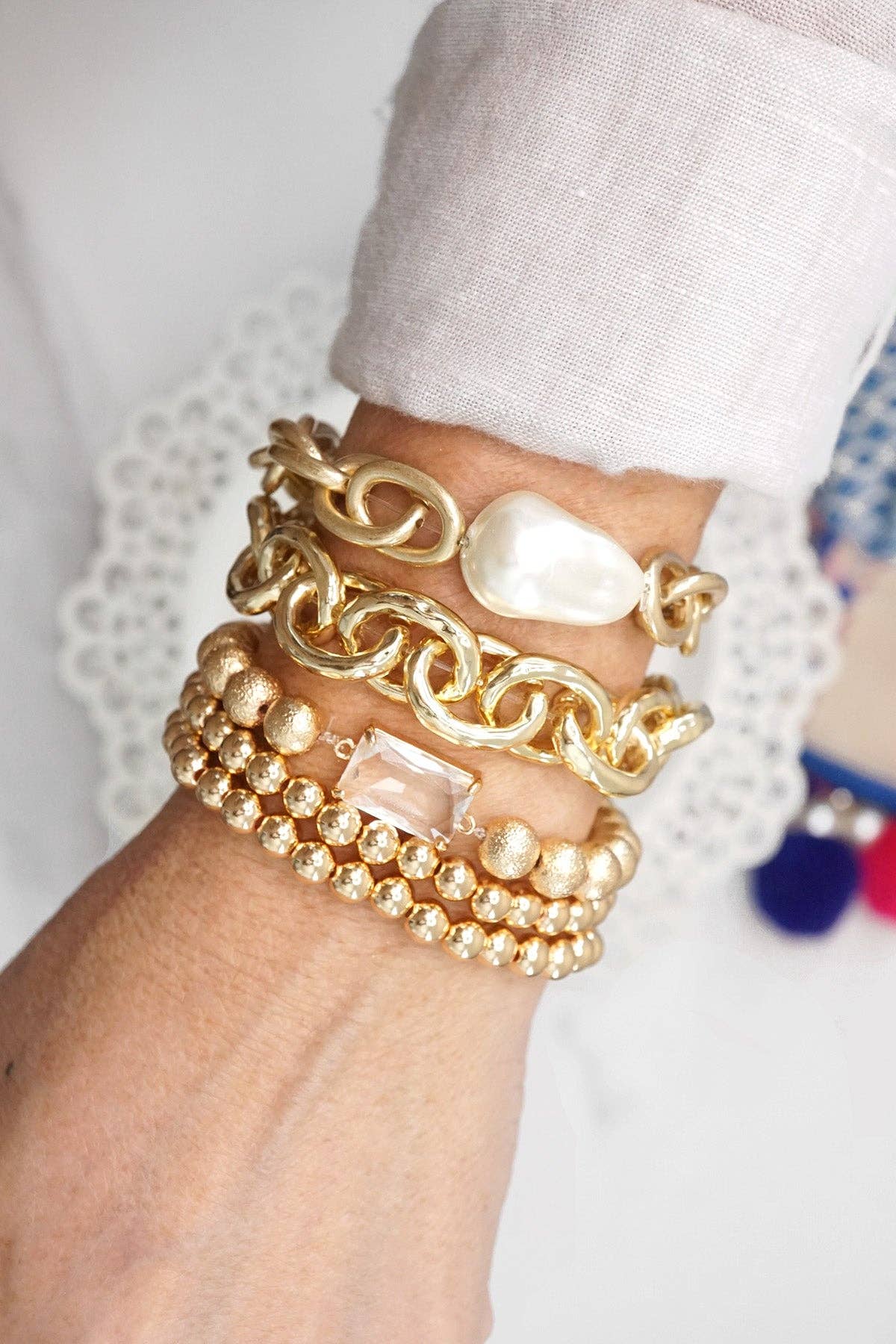 PennyLine inc - Chunky Chain Bracelet in Shiny Gold
