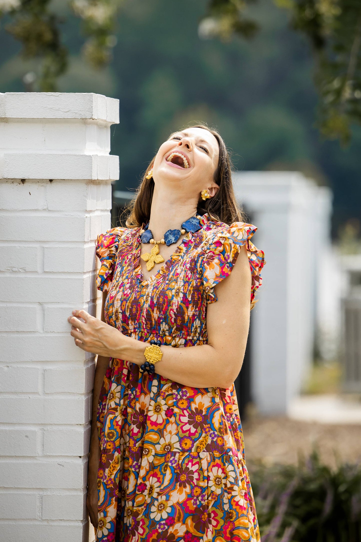 Hidden Truth Jewelry - Blue Lapis with Jerusalem Cross