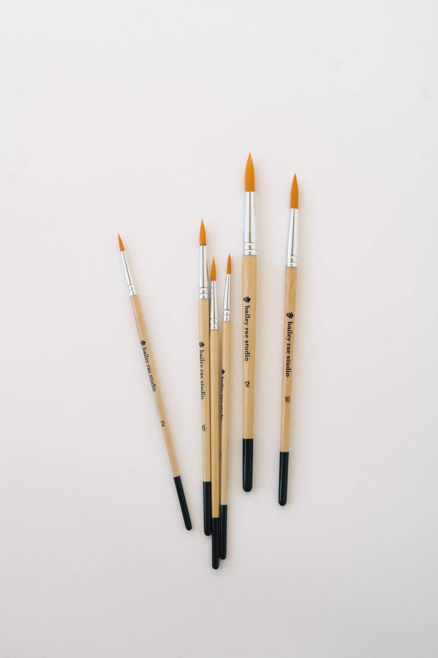 bailey rae studio - Round tip watercolor brush set -- 6 piece
