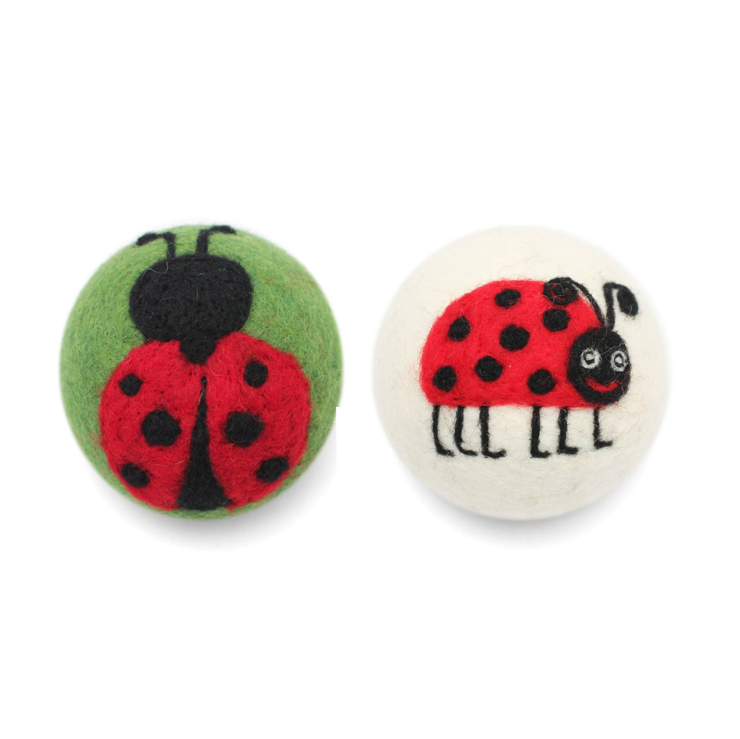 Ethical Global - Ladybugs: Eco Wool Dryer Balls Fair Trade: Ladybug (Green)