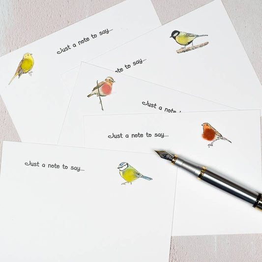 Papersheep UK - Garden Birds Notecards Box of 10 | Hand Applied Wool Finish