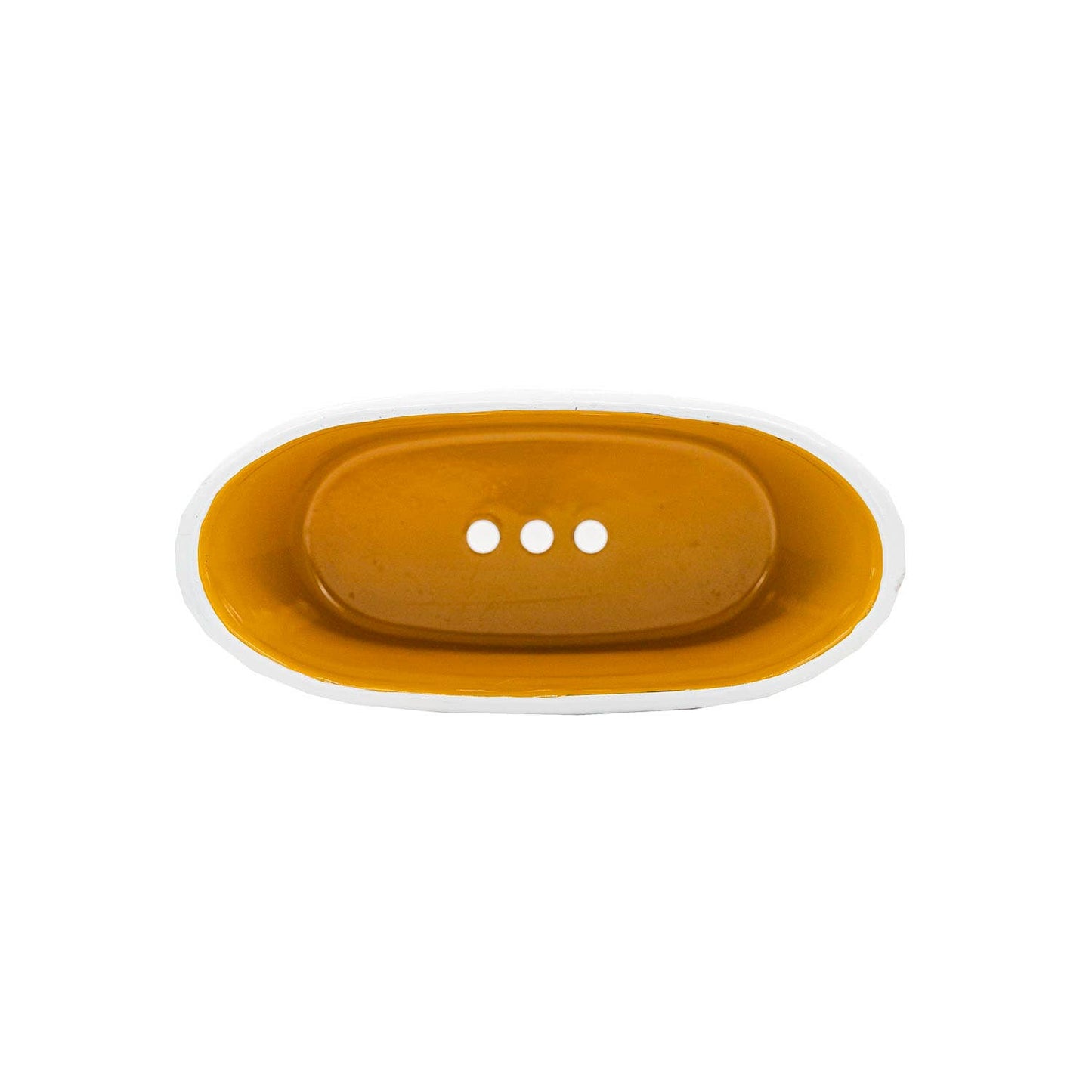 Foreside Home & Garden - Mustard Enamel Bathtub Metal Soap Dish