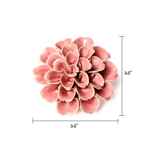 Chive - Coral 11 - Ceramic Faux Flowers: Flower Pink