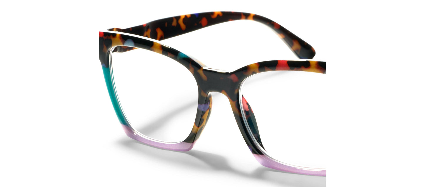 Peepers - Birdie (Blue Light): Blonde Tortoise Colorblock / Reading / 1.50