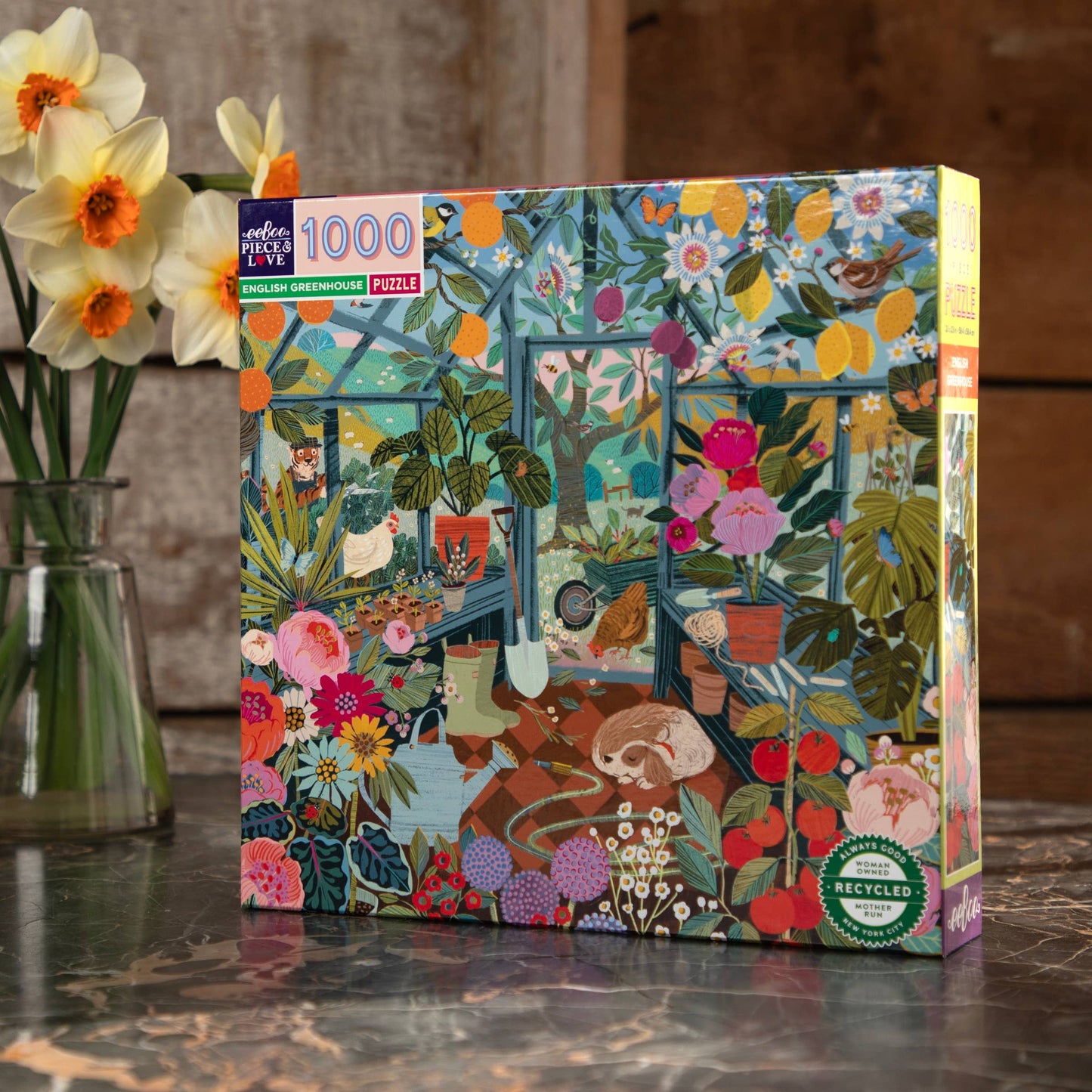 eeBoo - English Greenhouse 1000 Piece Puzzle