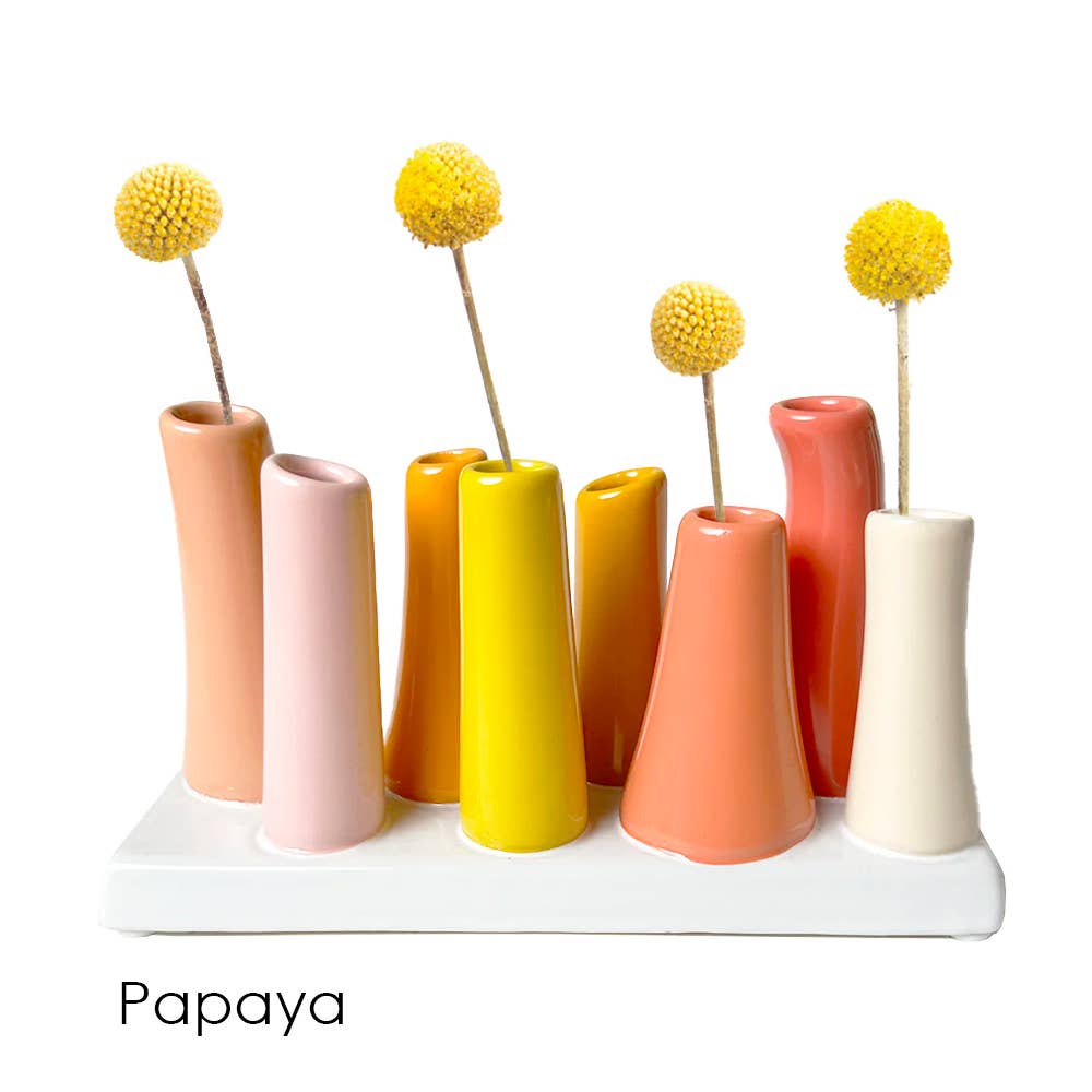 Chive - Pooley Modern Bud Vase For Flowers: Chartreuse
