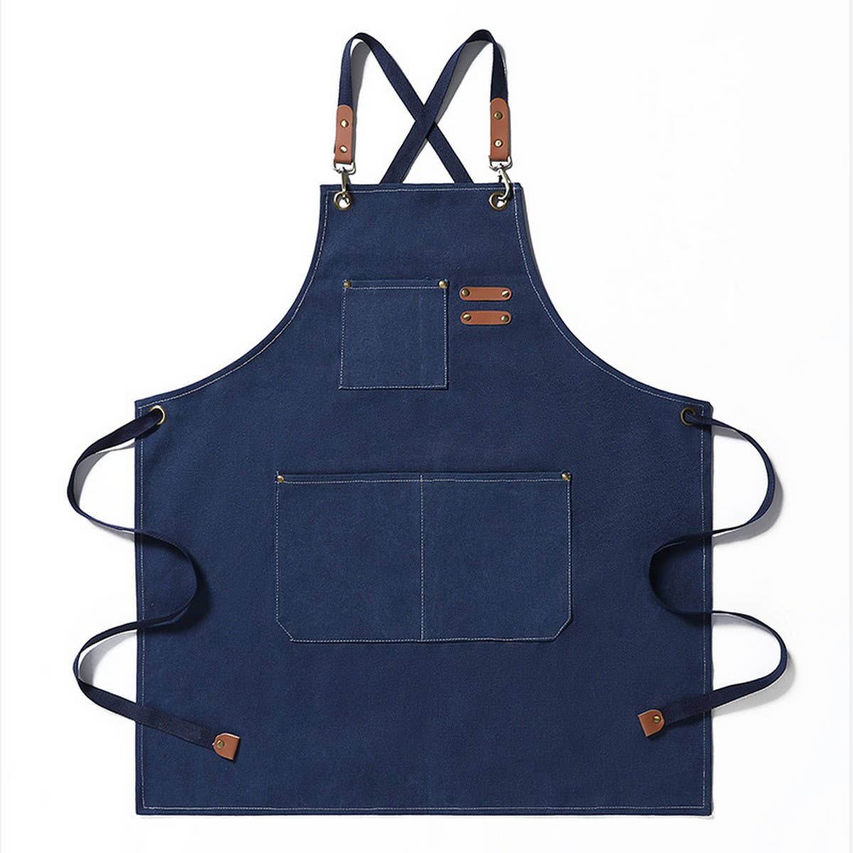 NINEXIS - CWAB3996_THICK CANVAS STAIN-RESISTANT DENIM APRON: GREEN / (OS) 1