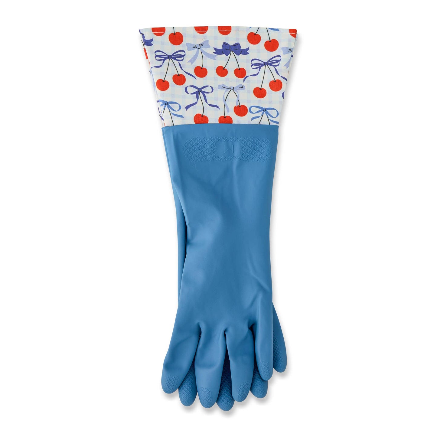 Core Home - 1 Pair Fashion Latex Dish Gloves - Blue/Cherries