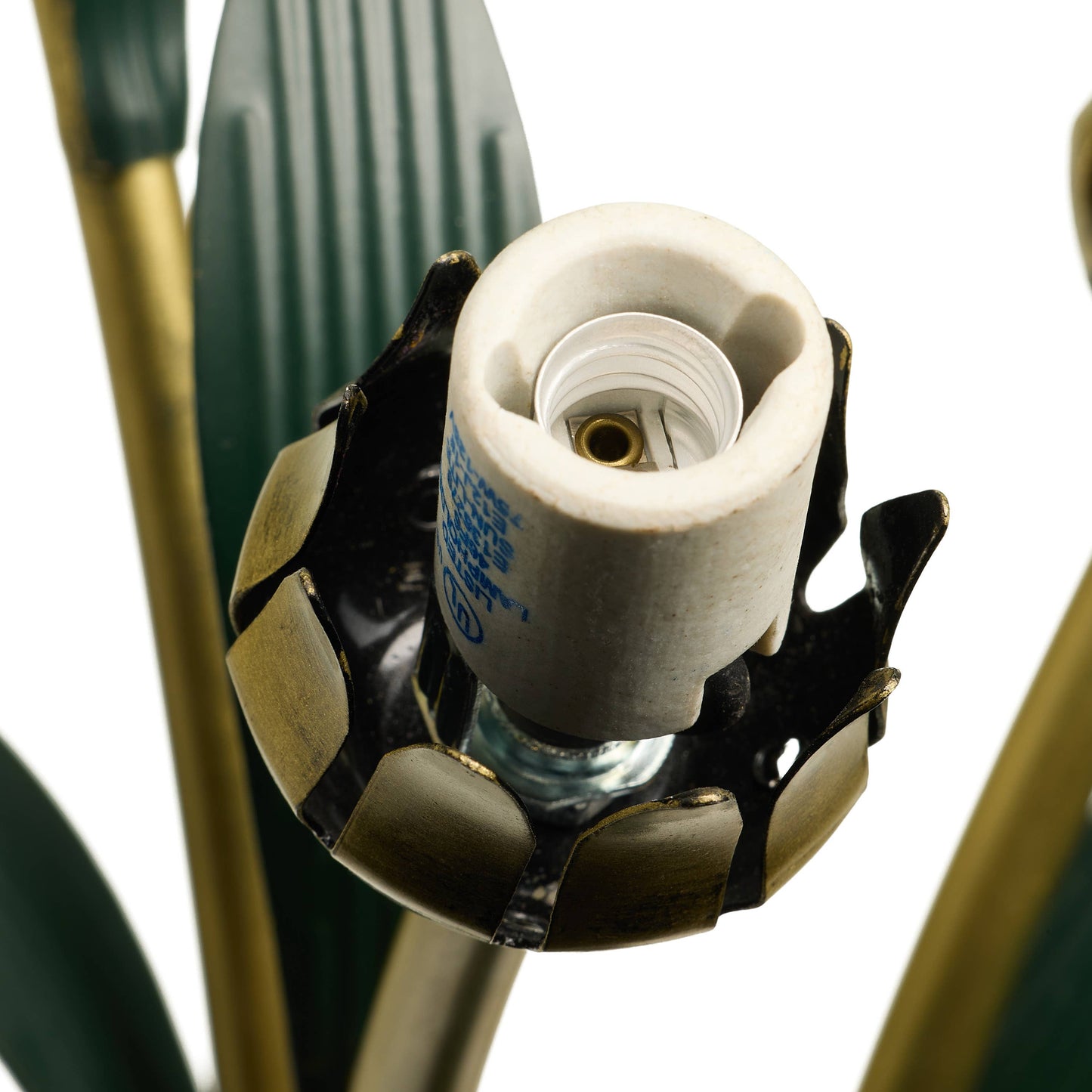 River of Goods - 23.5"H Blue 3 Shade Handblown Glass Calla Lily Table Lamp