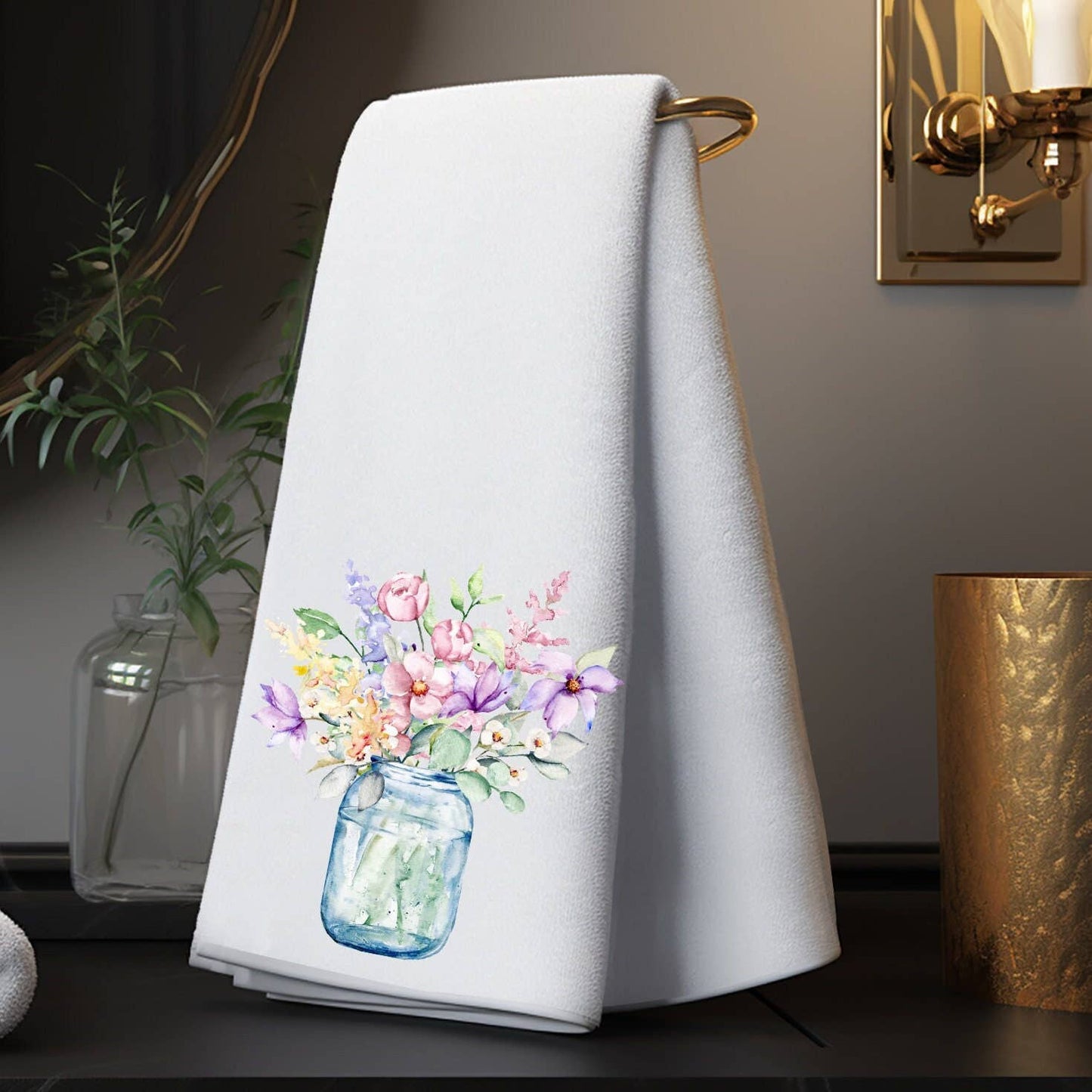 Fernville Creations - Luxury Floral Bath/Hand Towel with Spa-Like Softness: Bath 24x42-Inches