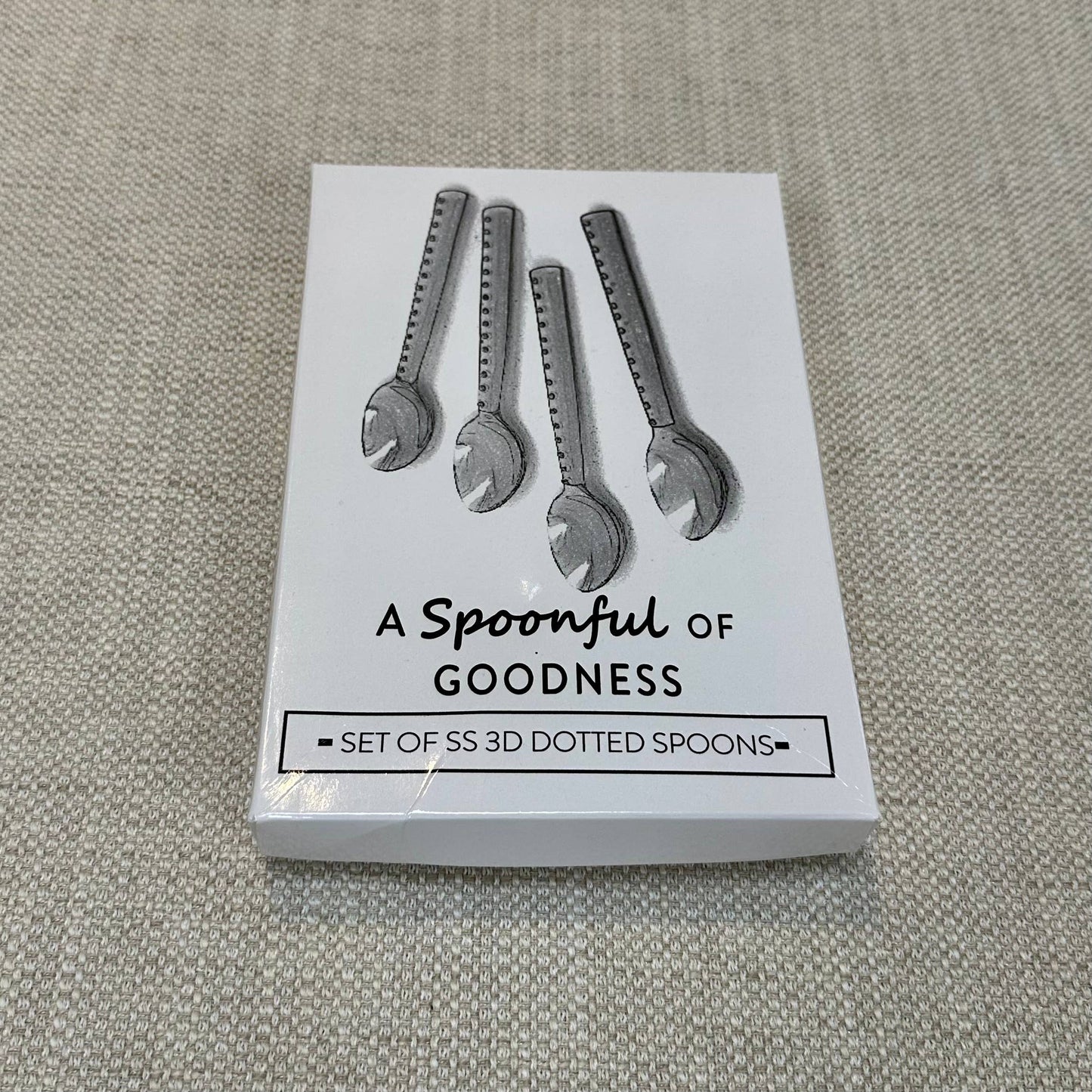 India Handicrafts Inc - Stainless Steel Coffee Spoons w/ Black Handles S/4