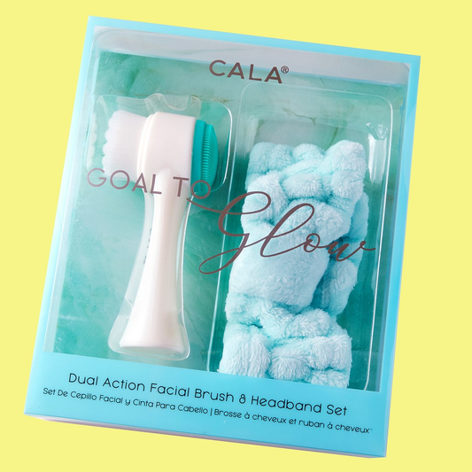 Best Beauty Group - CALA Goal to Glow Dual Action Facial Brush & Headband Set: Mint