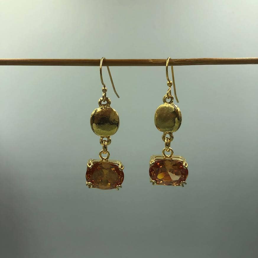 Volare - 5912G cubic zirconia Drop earrings: Sapphire