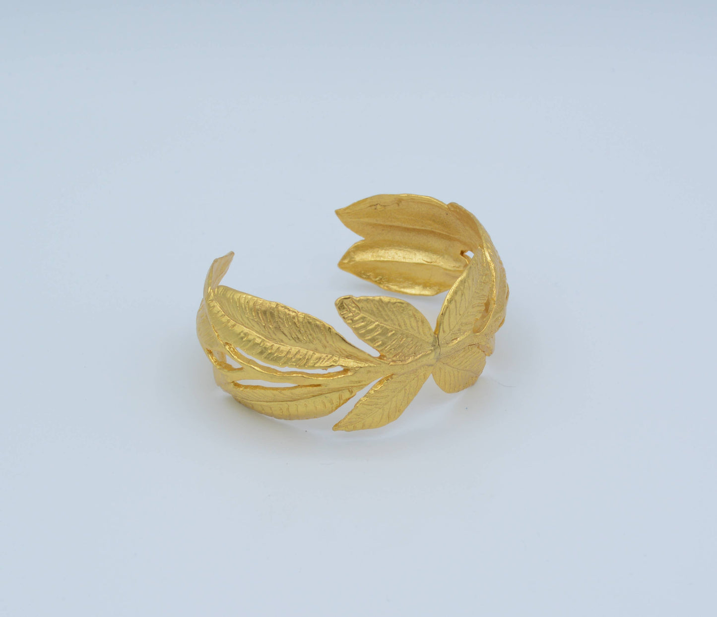 AJS Design Studio - Gold Plated Brass Laurel Leaf Cuff