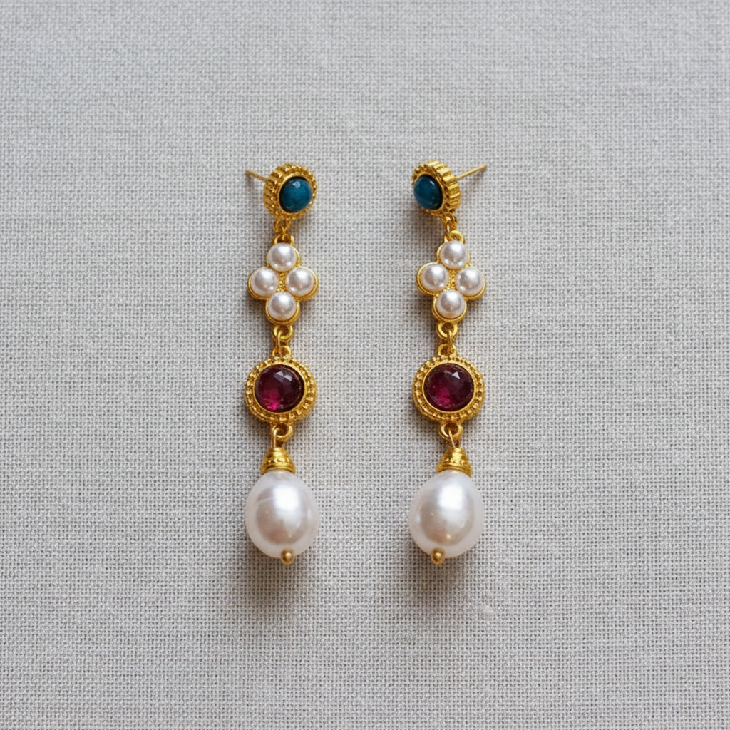 camilla dovey - Vintage Inspired Pearl Collarbone Necklace