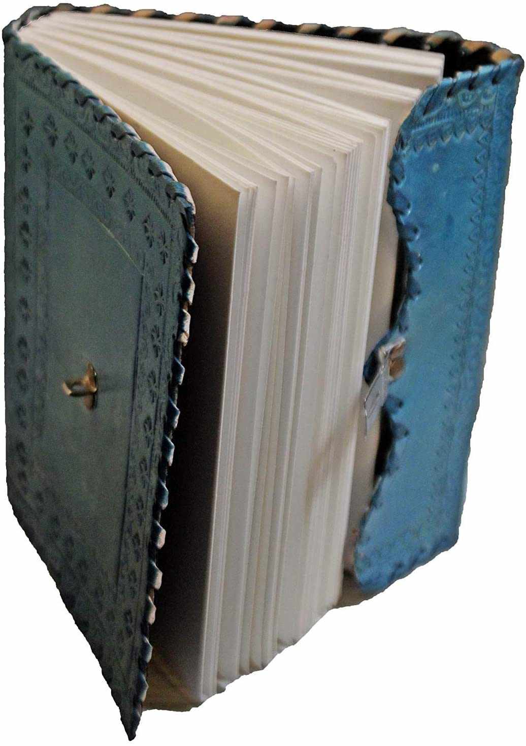 Tuzech Leather - TUZECH Leather Journal for Men and Women Leather Diary to Write Poems,Sketchbook, Record Keeping Notebook Personal Memoir with Lock and Key - Unlined 7 Inches: Brown