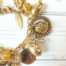 Load image into Gallery viewer, Lenora Dame - Vintage Inspired Gilded Charm Bracelet