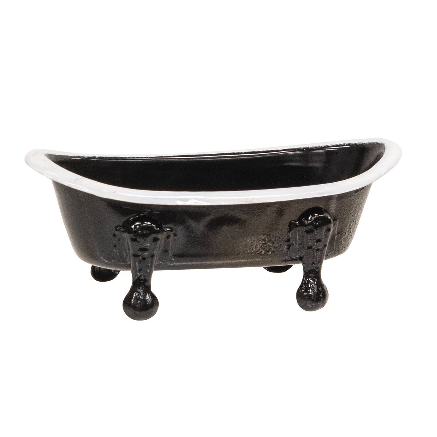 CWI Gifts - Black & White Iron Bathtub Soap Dish