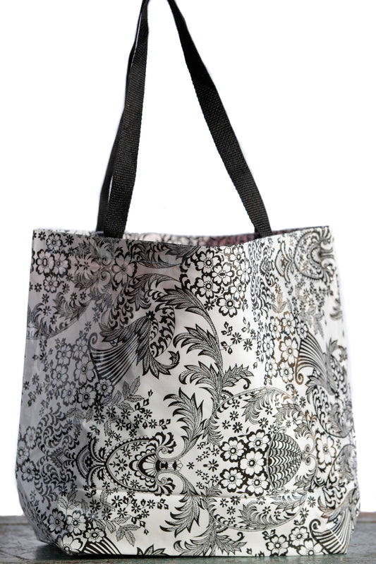 Oilcloth International - Black Paradise Tote - Large