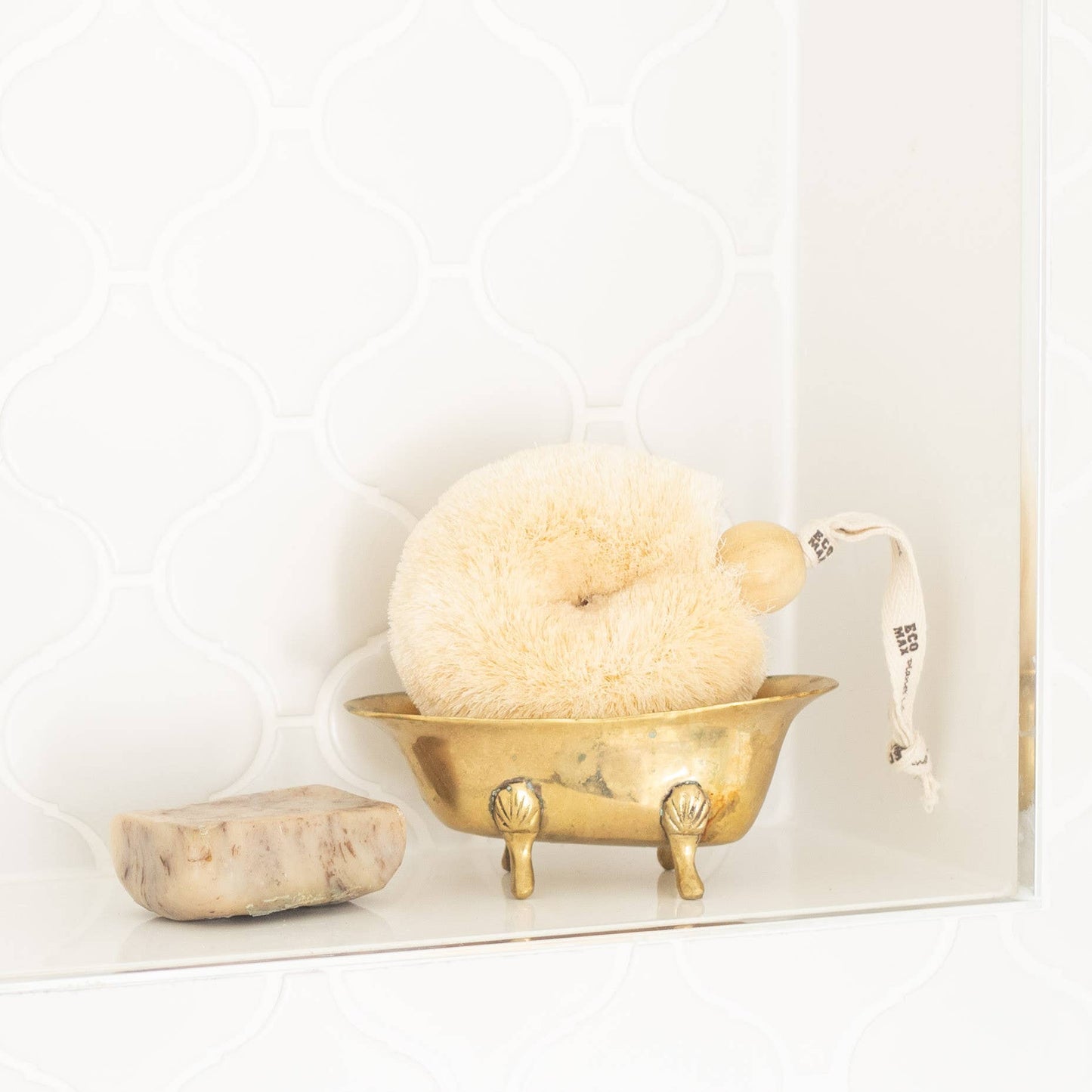 Ethical Global - Spa Shower Puff Body Brushes - Handmade - All Natural: Blue