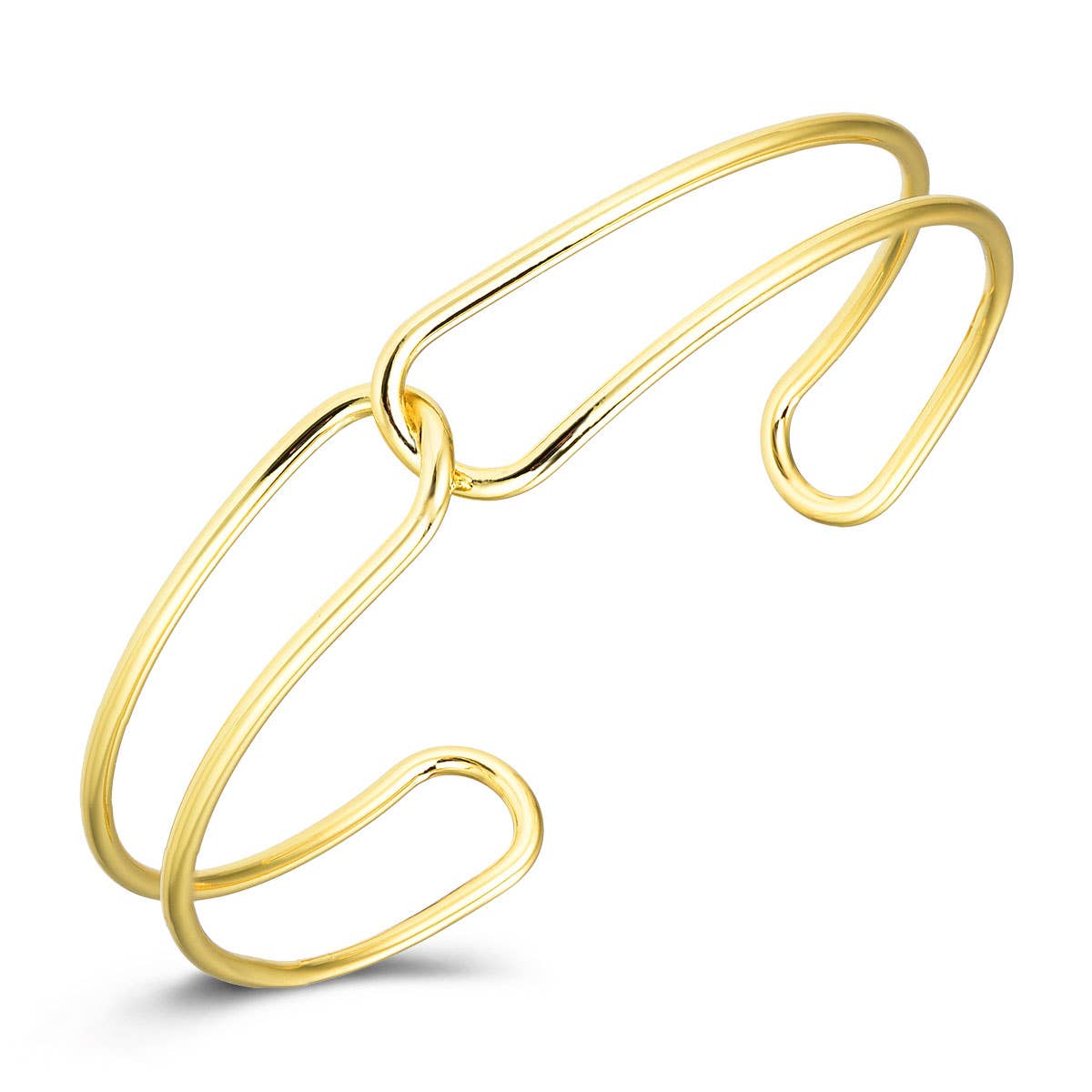Laudic Co - Metal Linked Bangle: Silver