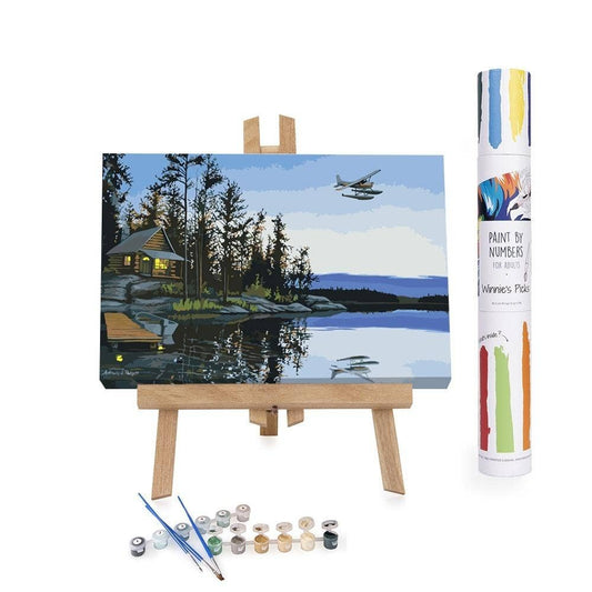Winnie's Picks - Cabin by the Lake Paint-by-Numbers Kit - Fall Decor 2024: Without Frame