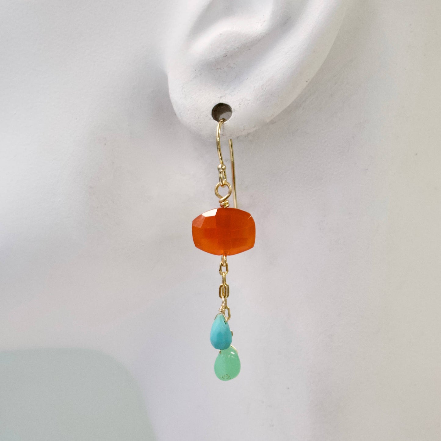 a.v. max - Semi Precious Dangle Earrings: Lapis/Lab