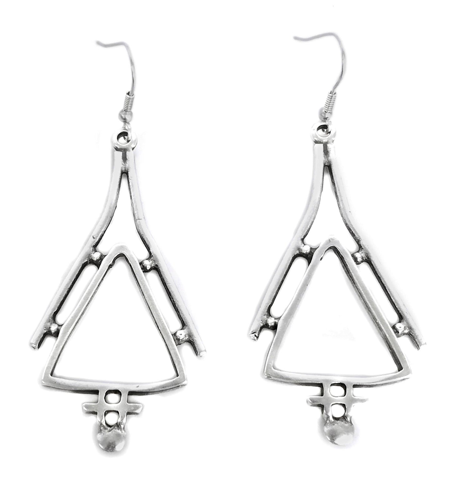 Chanour - Handmade Pewter Earrings - KU116