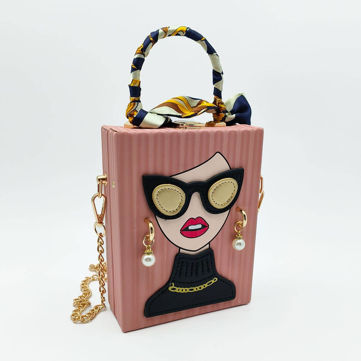 ACCITY - RETRO BEAUTY PATTERN CROSSBODY BAG_CWAB0986: Pink / (OS) 1