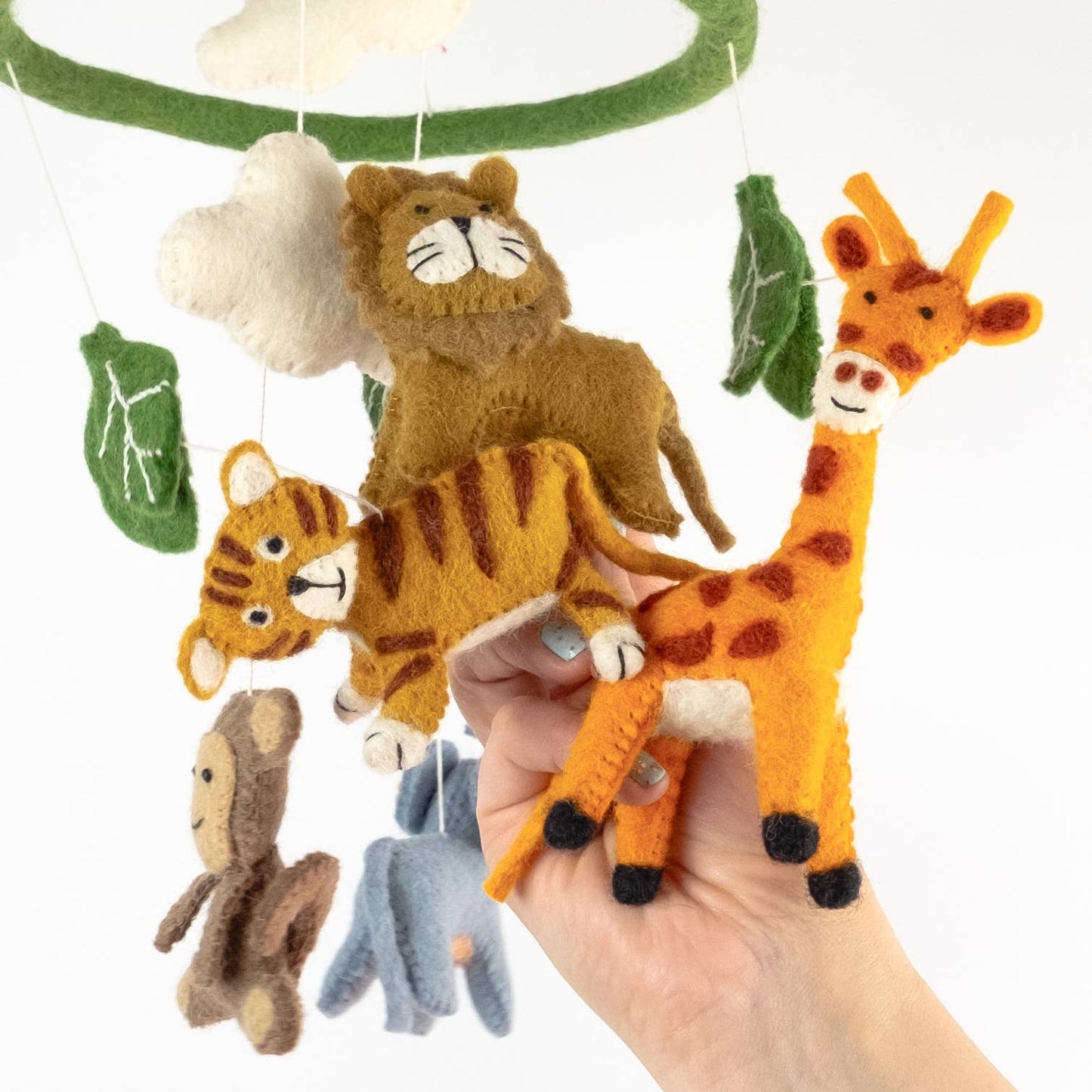 The Winding Road - Baby Jungle Animal Felt Mobile