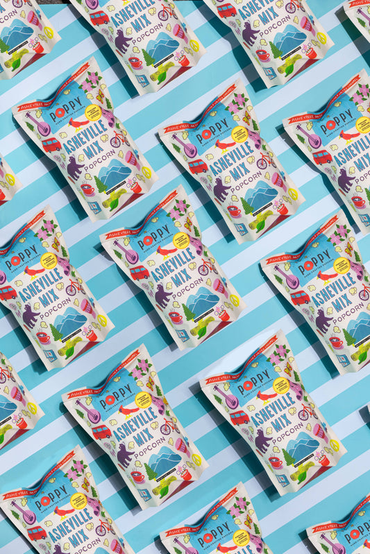 Poppy Hand-Crafted Popcorn - Asheville Mix Artist Bag Popcorn