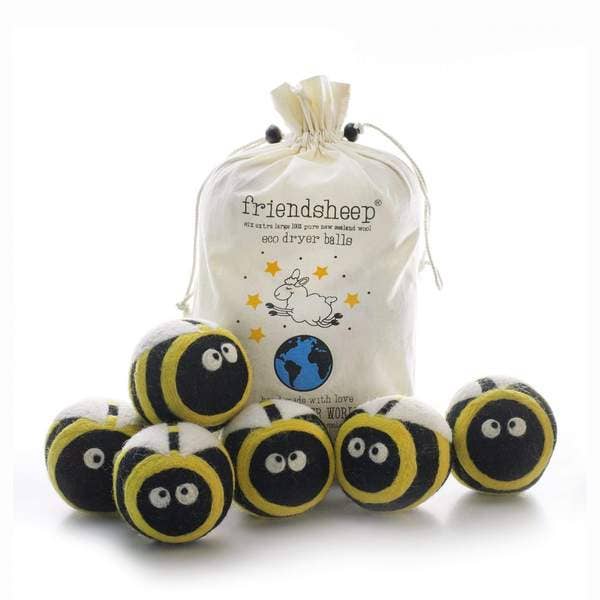 Friendsheep - Busy Bees Eco Wool Dryer Balls: PACKAGE FREE