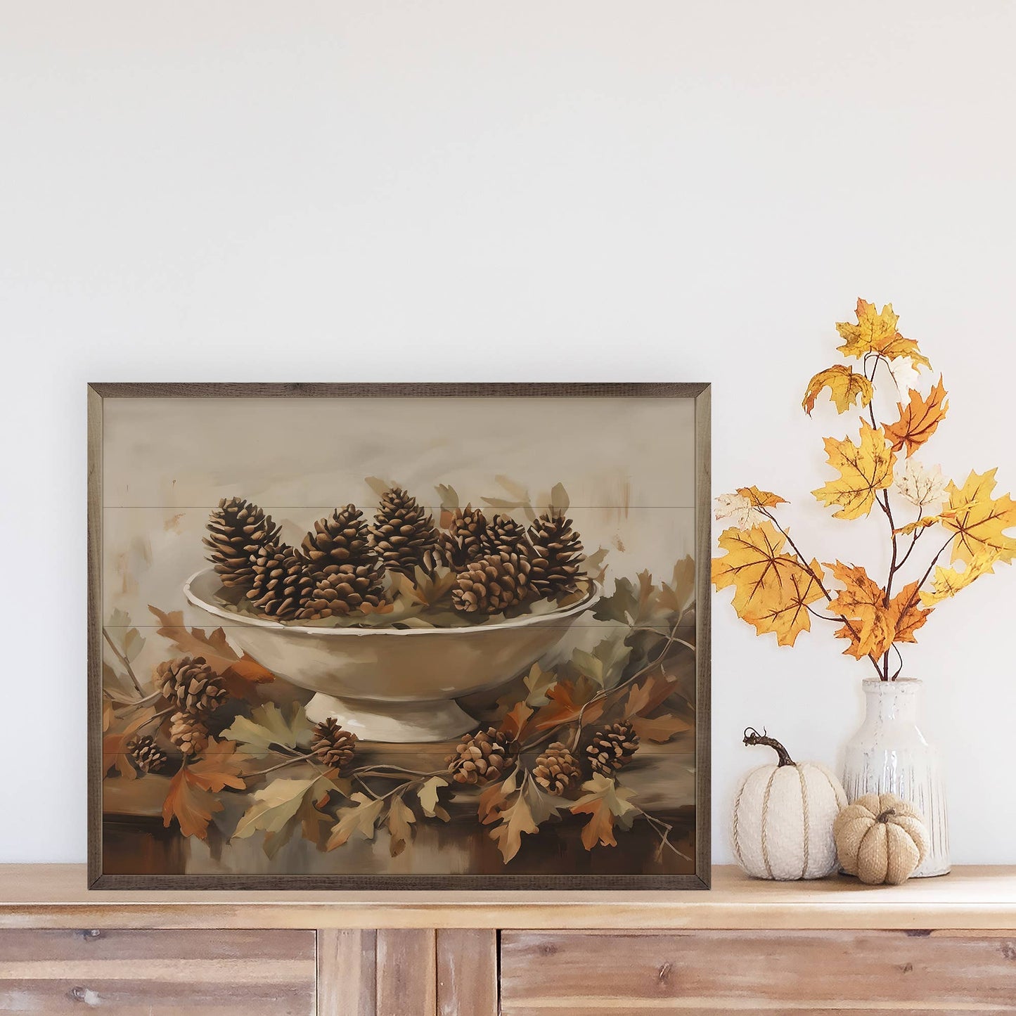 Kendrick Home - Pinecones Fall Centerpiece: 20 x 16 x 1.5