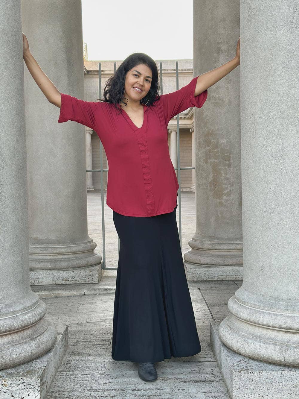 CARAUCCI - Kurta Tunic: Navy / One Size